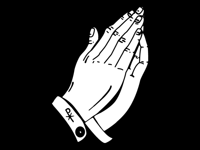 Praying Hands are IN chi rho praying hands illustration