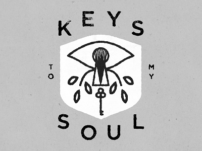 Keys To My Soul hand drawn illustration keys line work paper texture