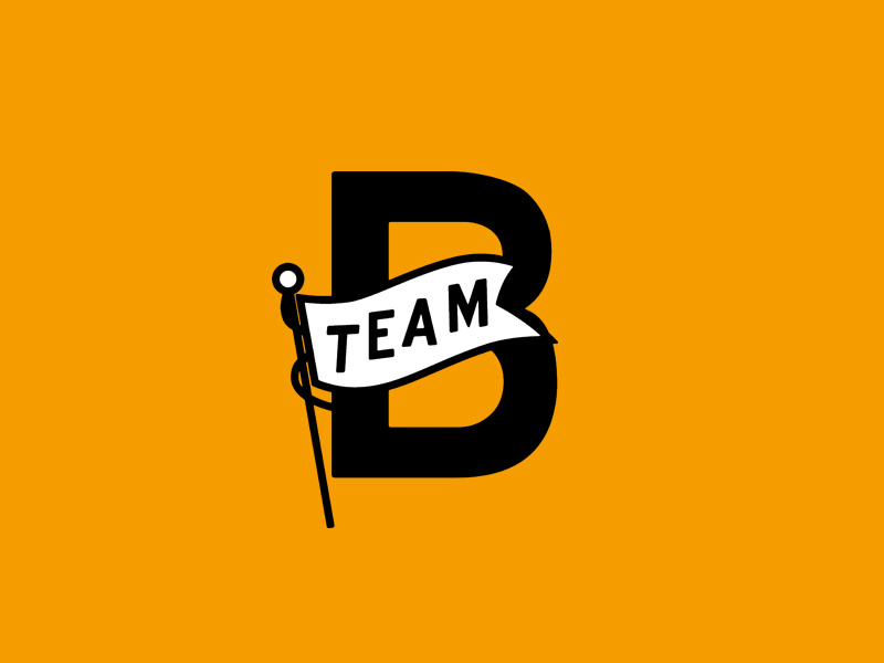 The B-Team illustration shop wip branding logo