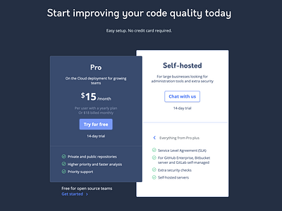 Updated pricing page