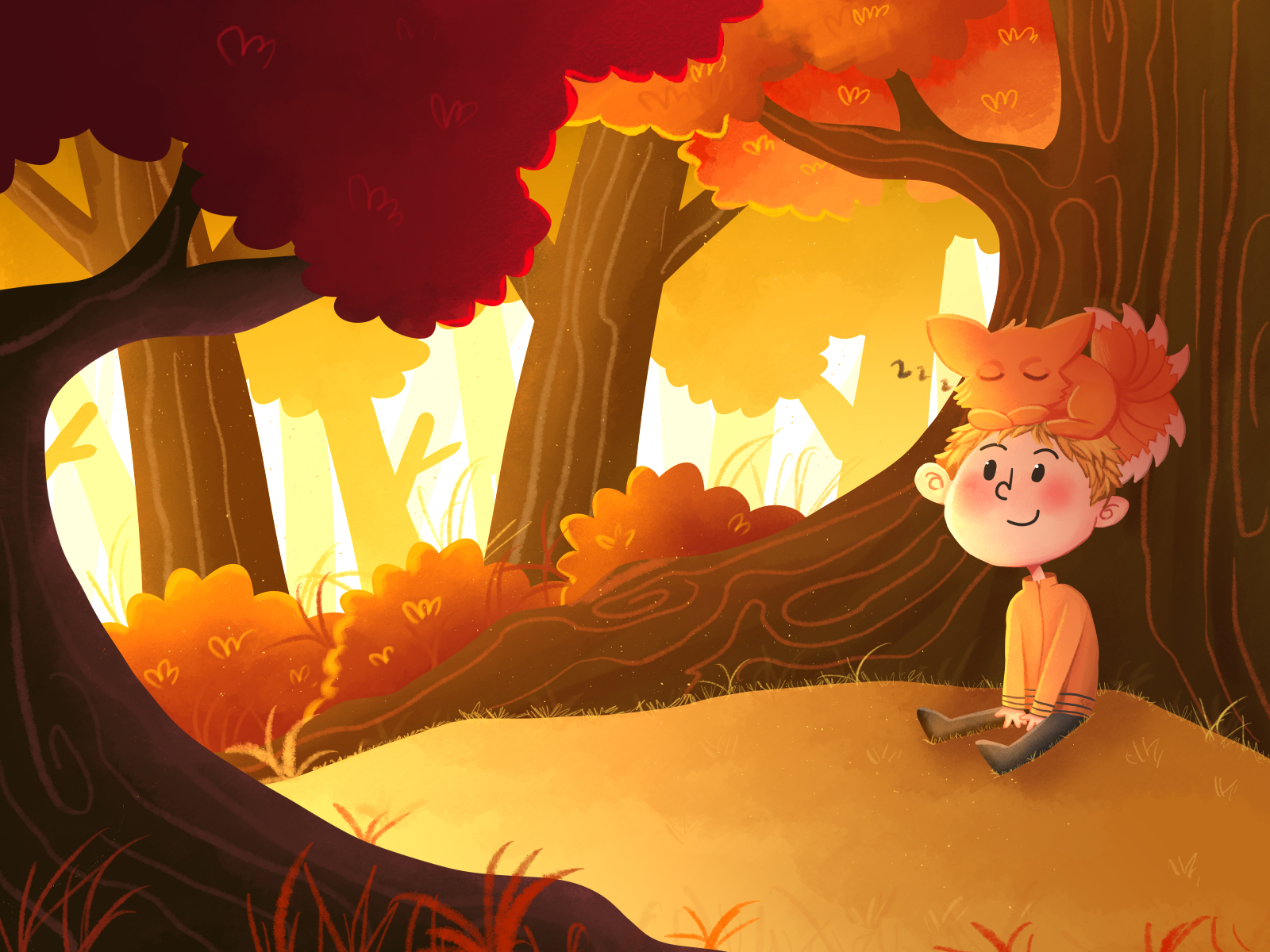 The Boy and His Fox by tichantika on Dribbble