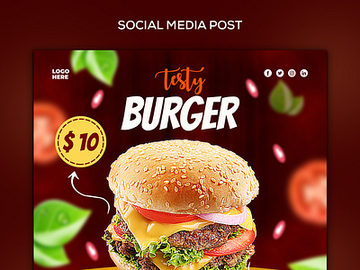 Food post design branding graphic design logo