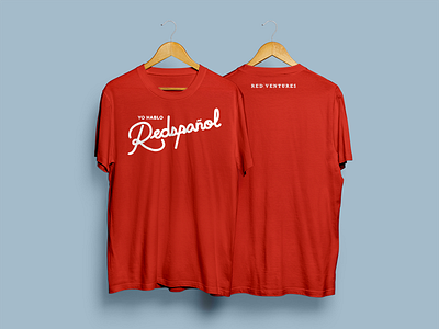 Redspañol hand type lettering red ventures shirt t shirt typography