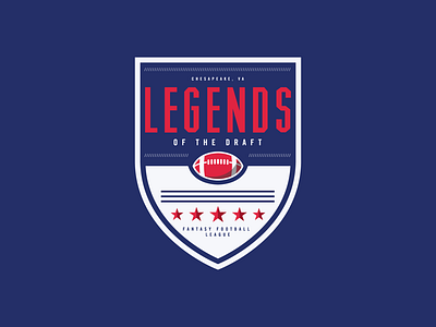 Legends Of The Draft badge crest fantasy football football logo