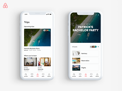 Airbnb Group Trips airbnb app booking group product design travel ui ux