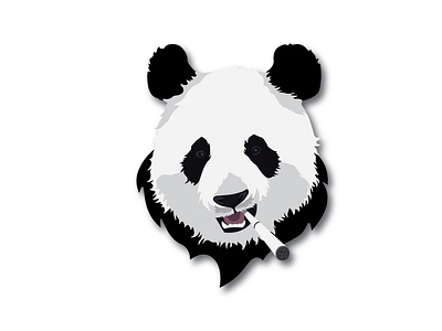 Vector Illustration (Panda Smoking a Joint)