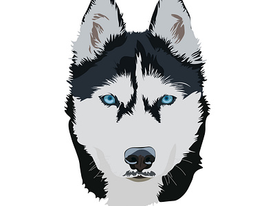 Vector Animal Portrait (Husky)