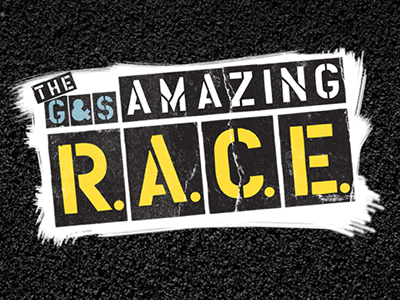 Amazing Race logo stencil