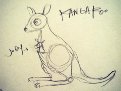 kangaroo sketch illustration sketch