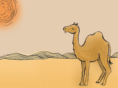 Camel Illustration camel desert illustration micron