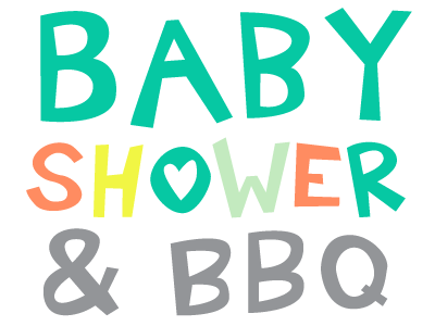 Baby shower & BBQ baby shower invite invitation