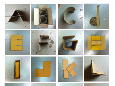 Stockroom Alphabet cardboard typography