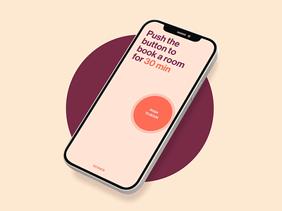 Instant booking | Coworking space animation app booking circles colorful coworking geometric interaction last minute meeting mobile orange palette reservation shapes ui ux