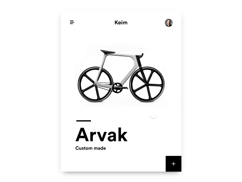 KEIM cycles - website concept with InVision Studio