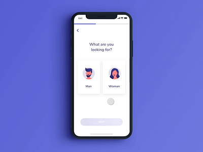 Dating app - Onboarding animation app dating flinto illustrations interaction map match onboarding prototype tinder ui ux
