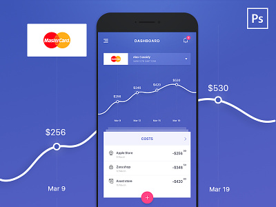 Concept for Bank Statistic App app bank chart concept flat free ios psd statistic ui ux