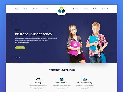 Website for Brisbane Christian School header landing landing page people school slider ui ux website