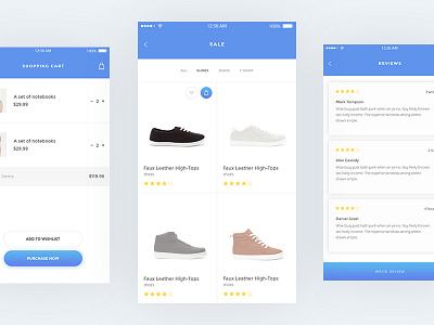 Shoes catalog app e commerce shoes store ui ux