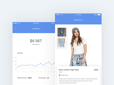 E-commerce statistic app app statistic store ui ux