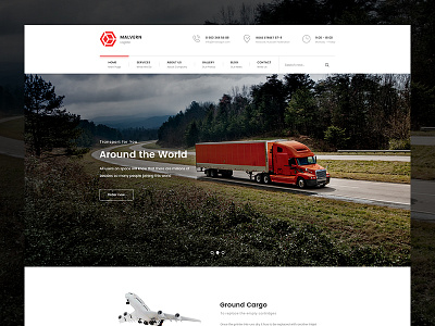 Logistic Transport & Trucking Website corporate delivery logistic logistics shipping transport transportation truck