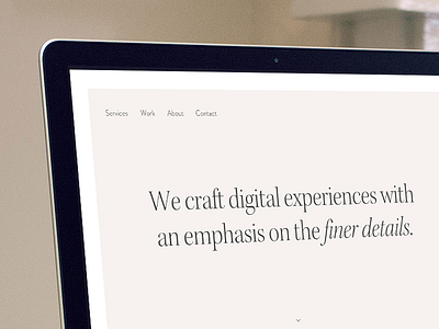 Typography agency clean minimal typography web design website