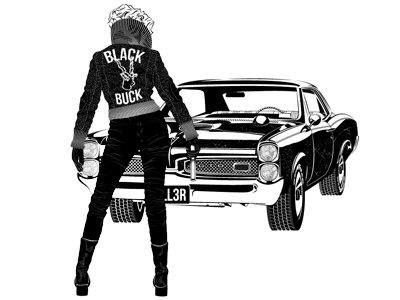 Blackbuck car driver girl gto muscle pistol pontiac woman