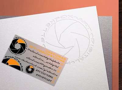 Brand development concept on business card branding design graphic design logo typography vector
