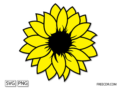 Sunflower SVG - Sunflower clipart cricut cricut design space cut file digital flower svg free svg silhouette silhouette designer edition sunflower svg svg svgfile svgfiles
