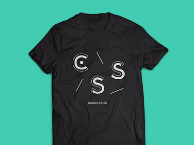 CSSconf EU Shirt conference letters logo merchandise shirt swag t shirt tee