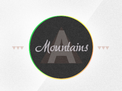 A Mountains graphic design logo typo