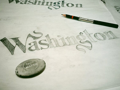 Washington: Hand Lettering hand lettering pencil sketchbook typography