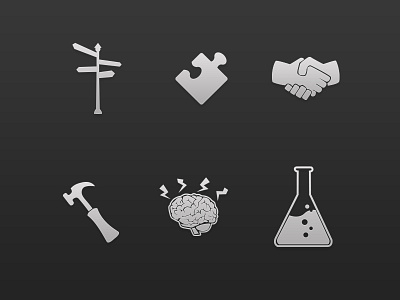 Free: Innovation Icons beaker brain direction free hammer hands icons innovation photoshop puzzle web