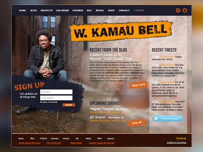 Website refresh for W. Kamau Bell branding design home page interface social media ui ui design ux ux design web design