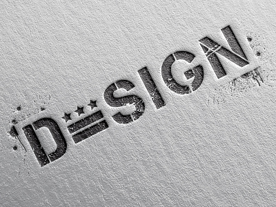 DC Design community dc design embossed logo paper spray paint stencil washington