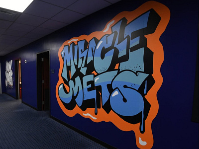 "Miracle Mets" Graffiti-Style Vinyl Mural