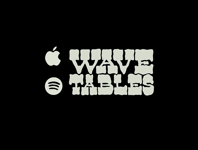 Wave Tables End Card apple music lettering music sports branding spotify type