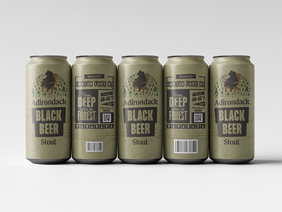 Adirondack Black Beer Stout beer beer can beer label branding package design packaging packagingdesign upstate upstate new york