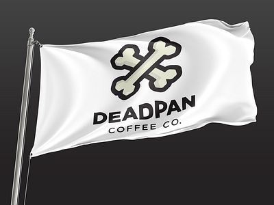 Deadpan Coffee Flag bones branding coffee design flag vector