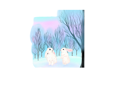 Rabbit in winterland