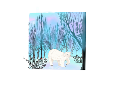 Polar baby bear in witerland