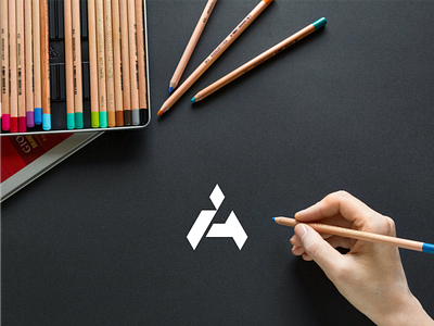 IA logo concept branding design drawing graphic design icon illustration letter logo logopolio logos logotypo ui