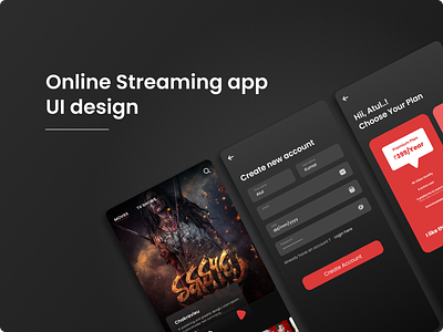 Streaming app UI Design