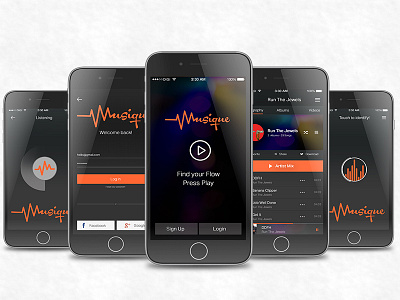 Musique app music ui ux