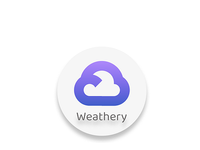 Weathery - Weather Icon apps button design graphic design icon image logo shameek biswas ui