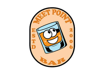 Meet point cartoon logo