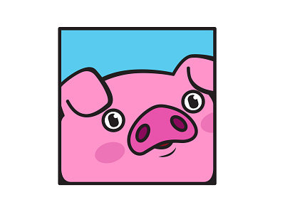 🐷Pig captured on friday🐷 cartoon illustration logo