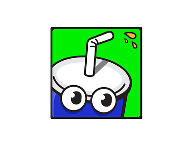 Soft drink🥤 cartoon illustration logo