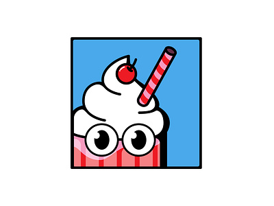 Cherry smoothie float🍒 cartoon graphic design illustration logo