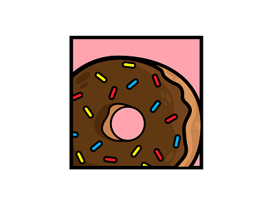 Chocolate-Glazed Donut🍩 brown cartoon cartoon logo chocolate chocolate donut chocolate glaze donut cream design donut food glazed donut graphic design illustration logo sweet