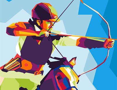 horsebow archer animation branding design graphic design illustration logo typography vector